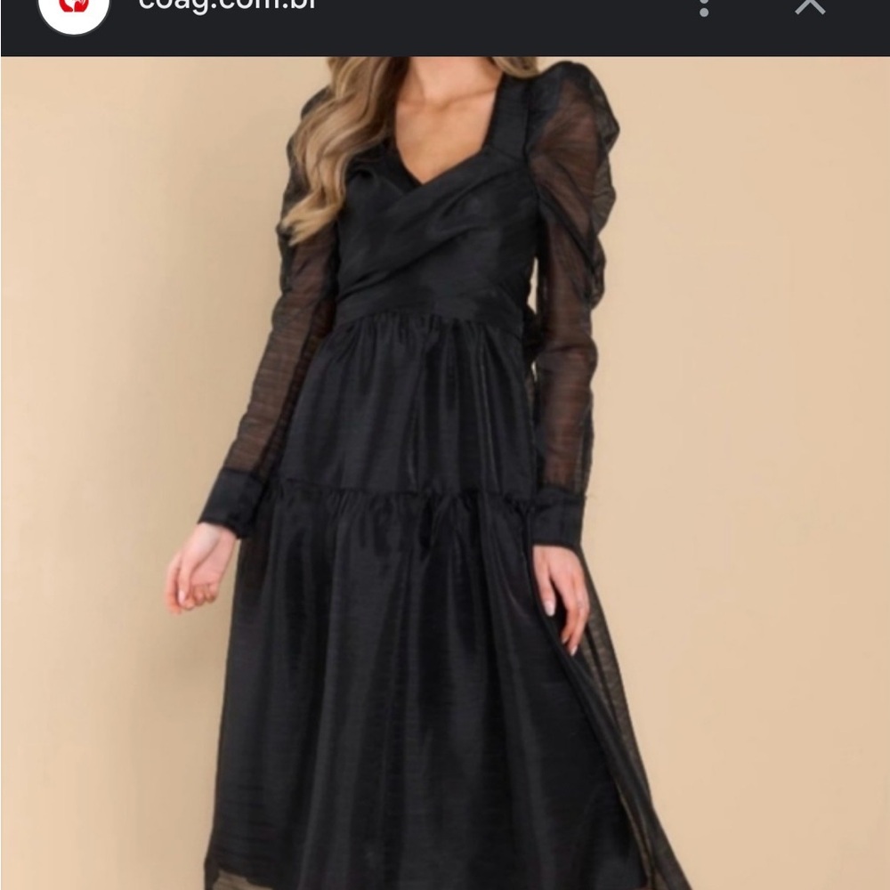 Listicle Black Long Sleeve Cocktail Dress